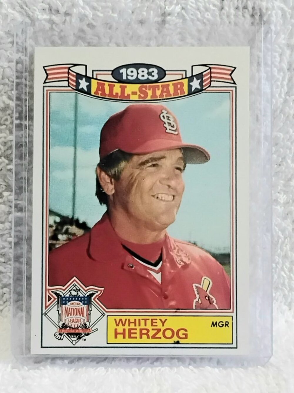 5/$20 Mint 1983 Topps Whitey Herzog All-Star Commemorative MLB Card 12!!